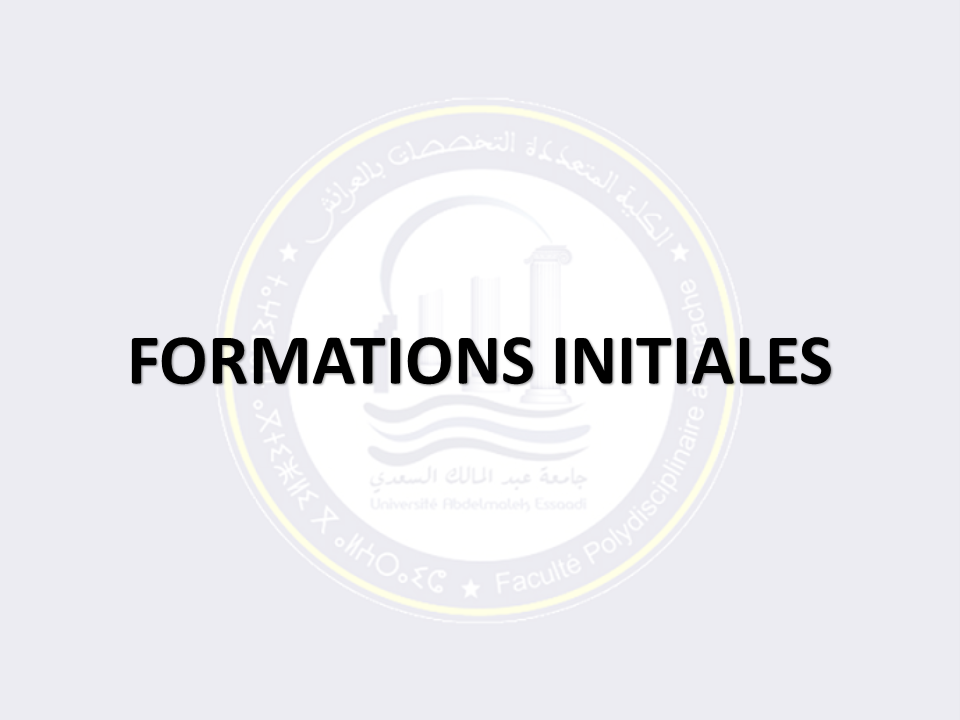 FORMATIONS INITIALES