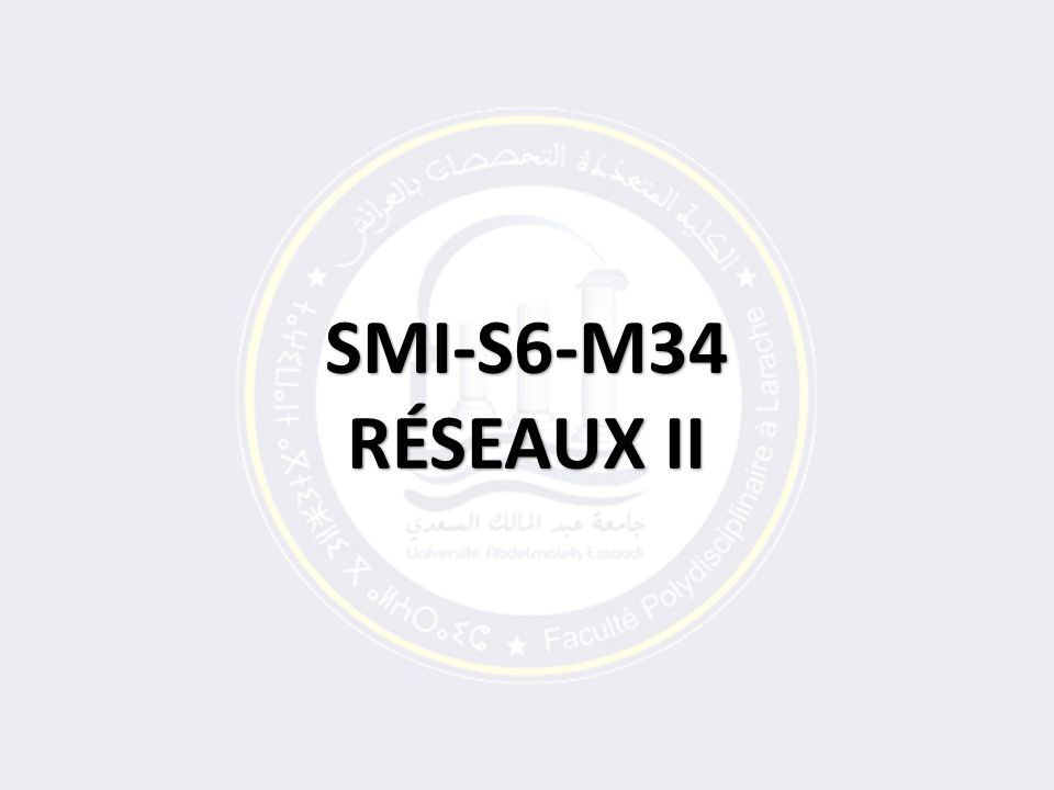 SMI-S6-M34: RÉSEAUX II