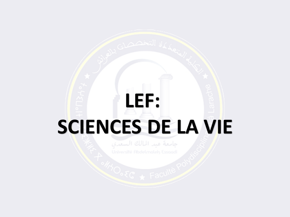 LEF: SCIENCES DE LA VIE