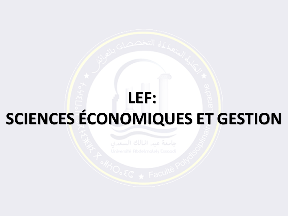LEF: SCIENCES ÉCONOMIQUES ET GESTION