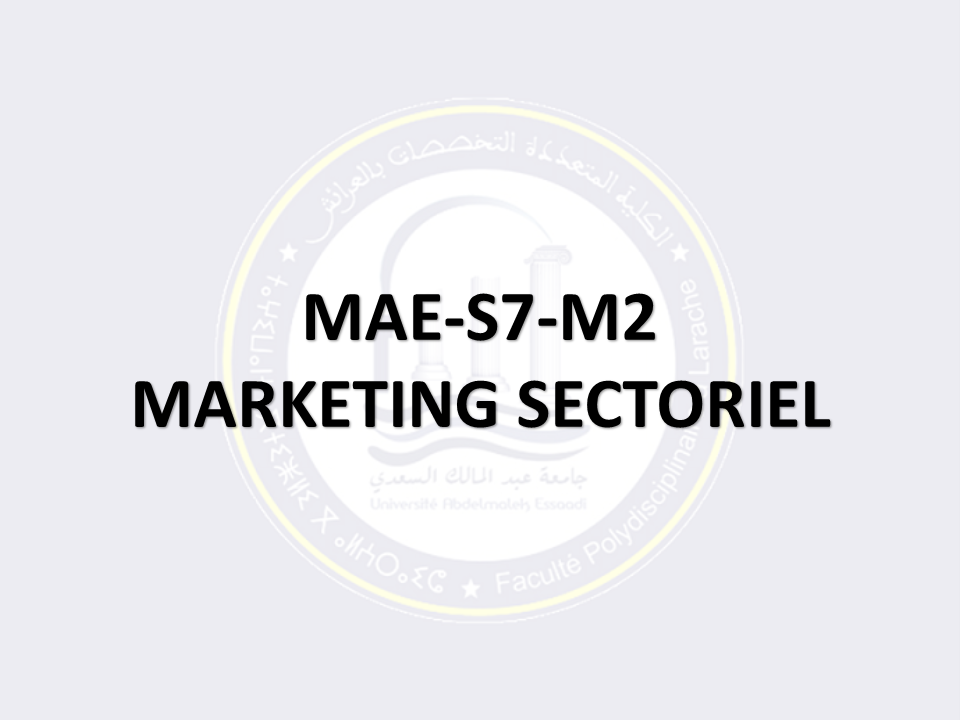 MAE-S7-M2: MARKETING SECTORIEL