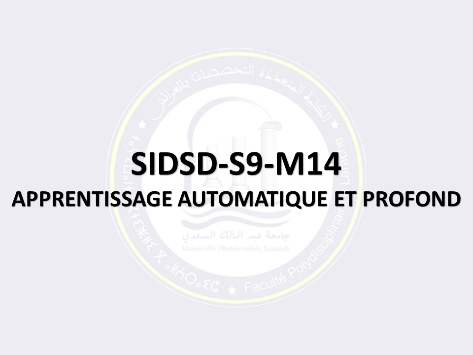 SIDSD-S9-M14: APPRENTISSAGE AUTOMATIQUE ET PROFOND