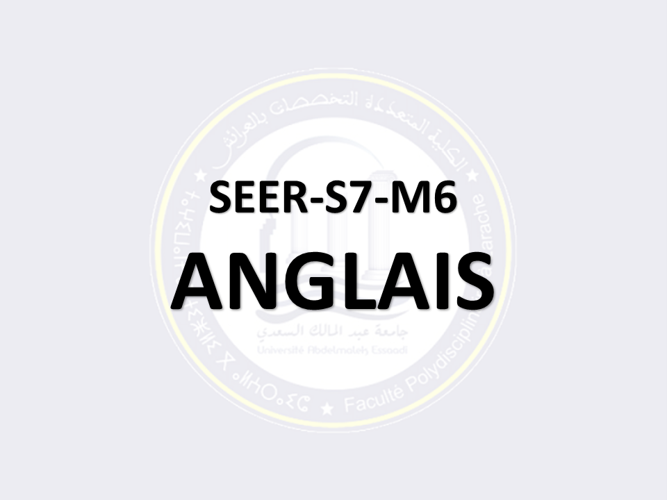 SEER-S7-M6: ANGLAIS