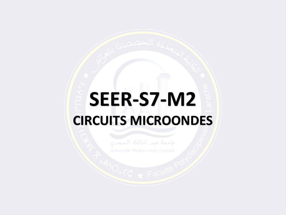 SEER-S7-M2: CIRCUITS MICROONDES